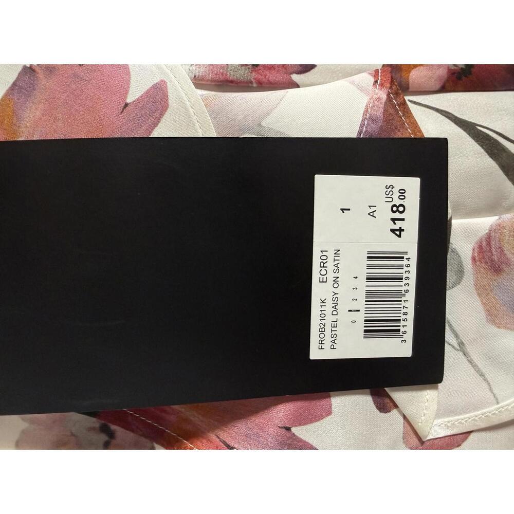 The Kooples Pastel Daisy Satin Dress Viscose Silk Blend US Small $418 MSRP NWT - Picture 6 of 11